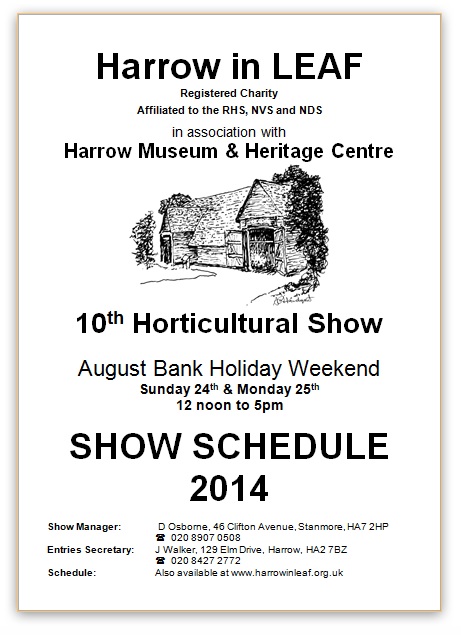 Harrow in LEAF - Show Schedule