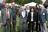 We were delighted to have the support of the Mayor and Mayoress, accompanied by (from l to r) Bill Stephenson, leader of the Council, Gordon Cox, Chairman of Harrow in LEAF, Steven Gregory, manager of the Heritage Centre, Mrs Stephenson, and Derek Osborne