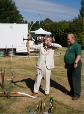 The Mayor tries his hand at archery